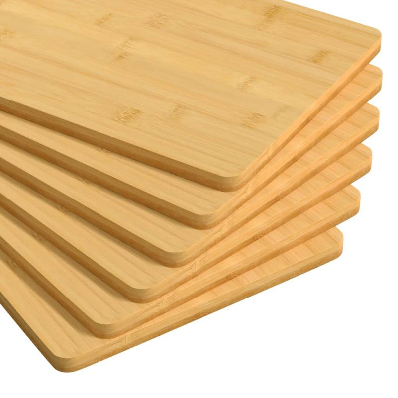 vidaXL Raňajkové taniere 6 ks 22x14x0,8 cm bambus