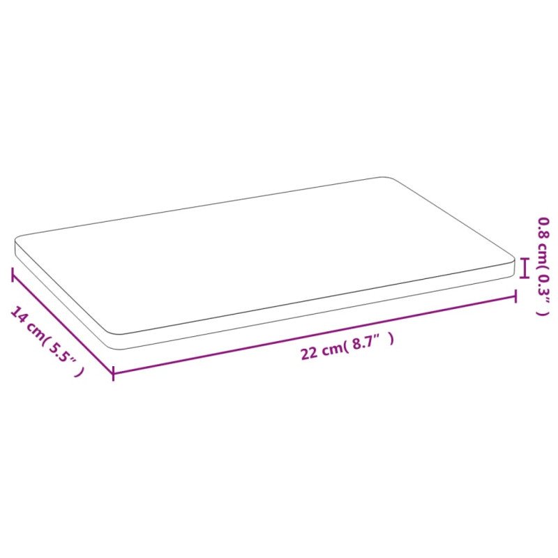 vidaXL Raňajkové taniere 6 ks 22x14x0,8 cm bambus