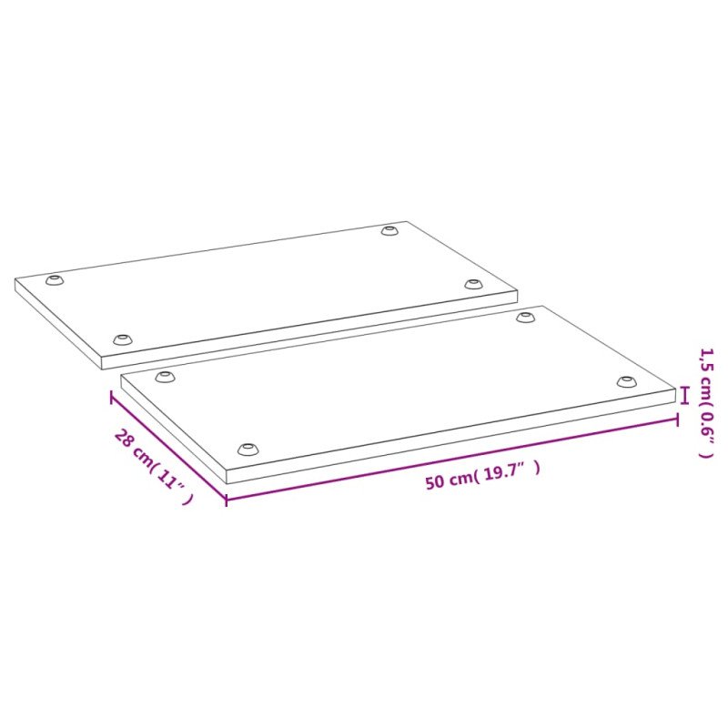 vidaXL Pokrývky na sporák 2 ks 50x28x1,5 cm bambus
