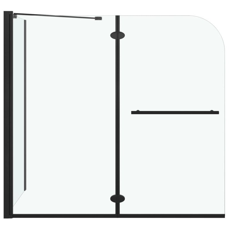vidaXL Dvojkrídlový sprchový kút ESG 120x68x130 cm, čierny