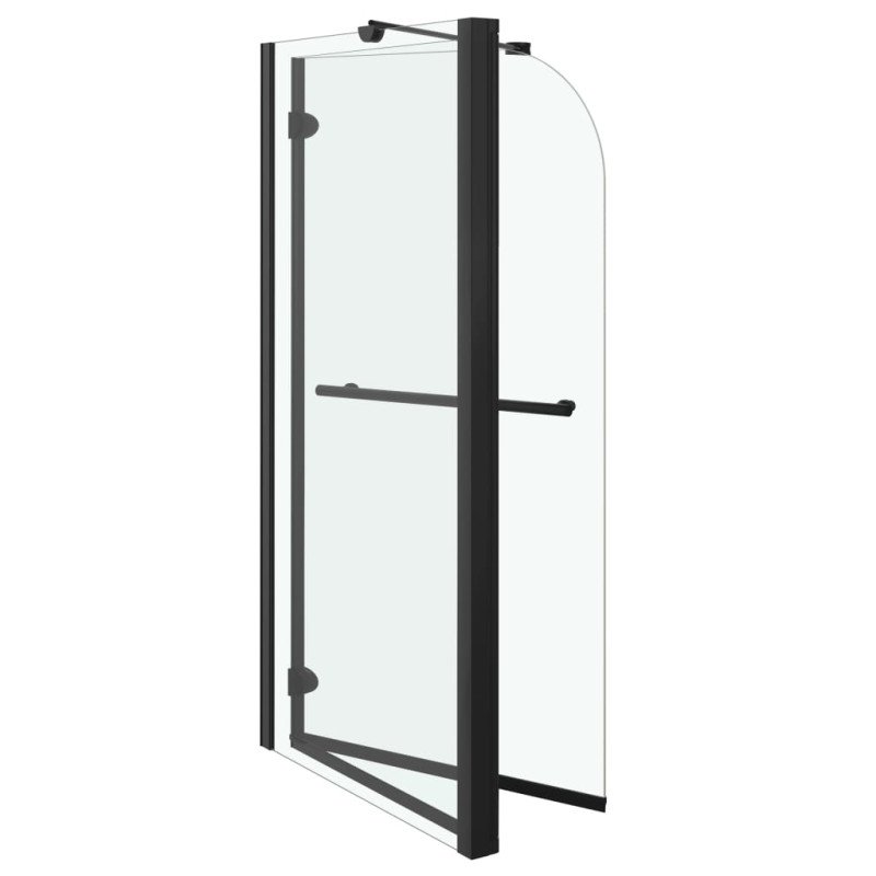 vidaXL Dvojkrídlový sprchový kút ESG 120x68x130 cm, čierny