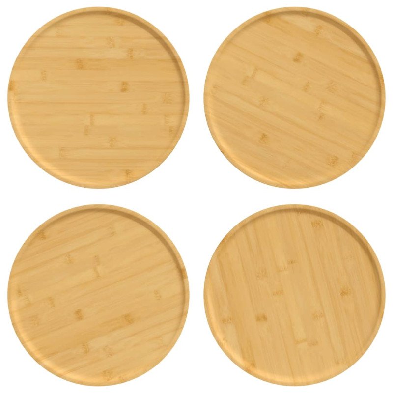 vidaXL Taniere na pizzu 4 ks Ø32x1,5 cm bambus 