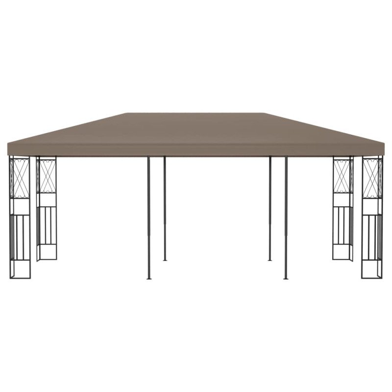 vidaXL Altánok 6x3 m, sivohnedý, látka