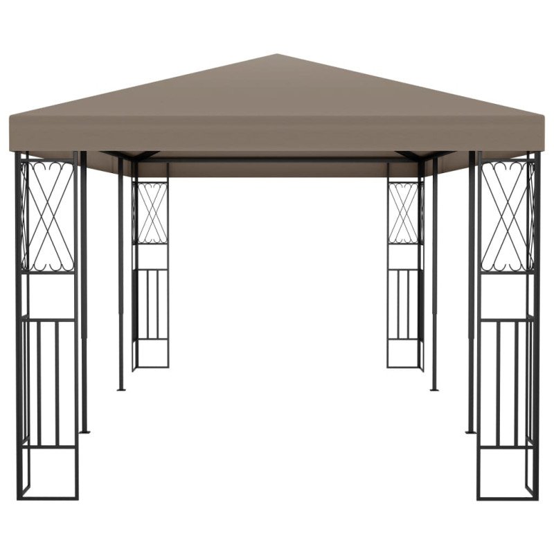 vidaXL Altánok 6x3 m, sivohnedý, látka