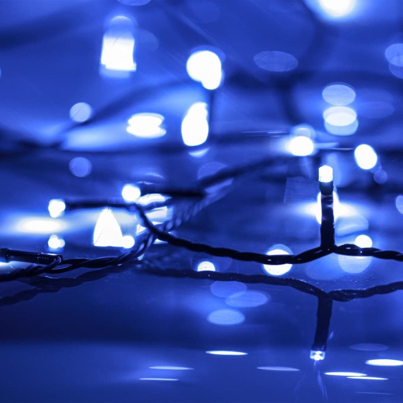 vidaXL LED reťaz, 150 diód, modrá 15 m, PVC