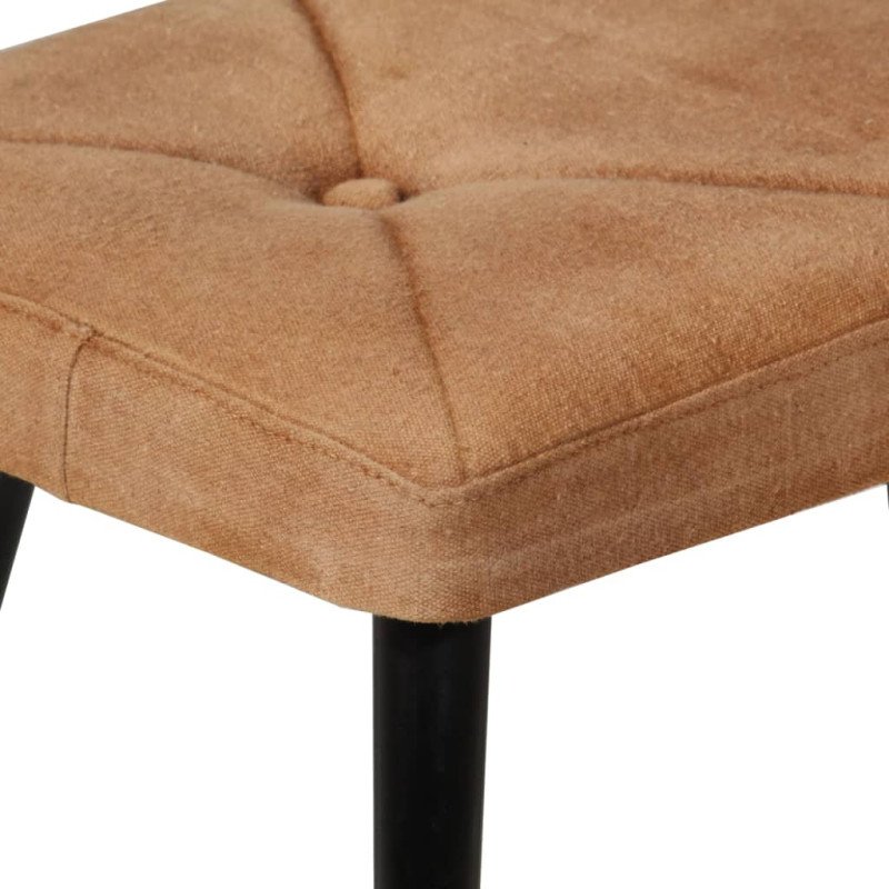 vidaXL Kreslo wingback s podnožkou hnedé plátno