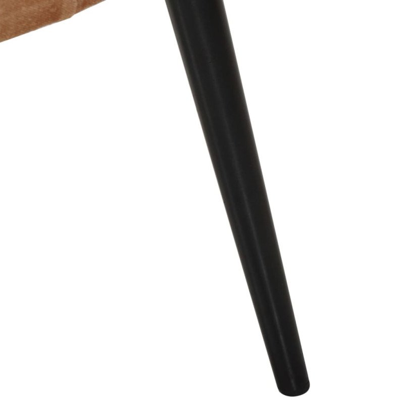 vidaXL Kreslo wingback s podnožkou hnedé plátno