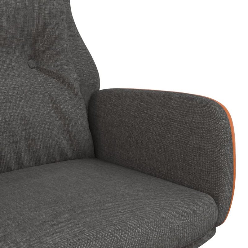 vidaXL Relaxačné kreslo tmavosivé látka a PVC