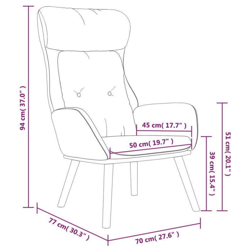 vidaXL Relaxačné kreslo tmavosivé látka a PVC