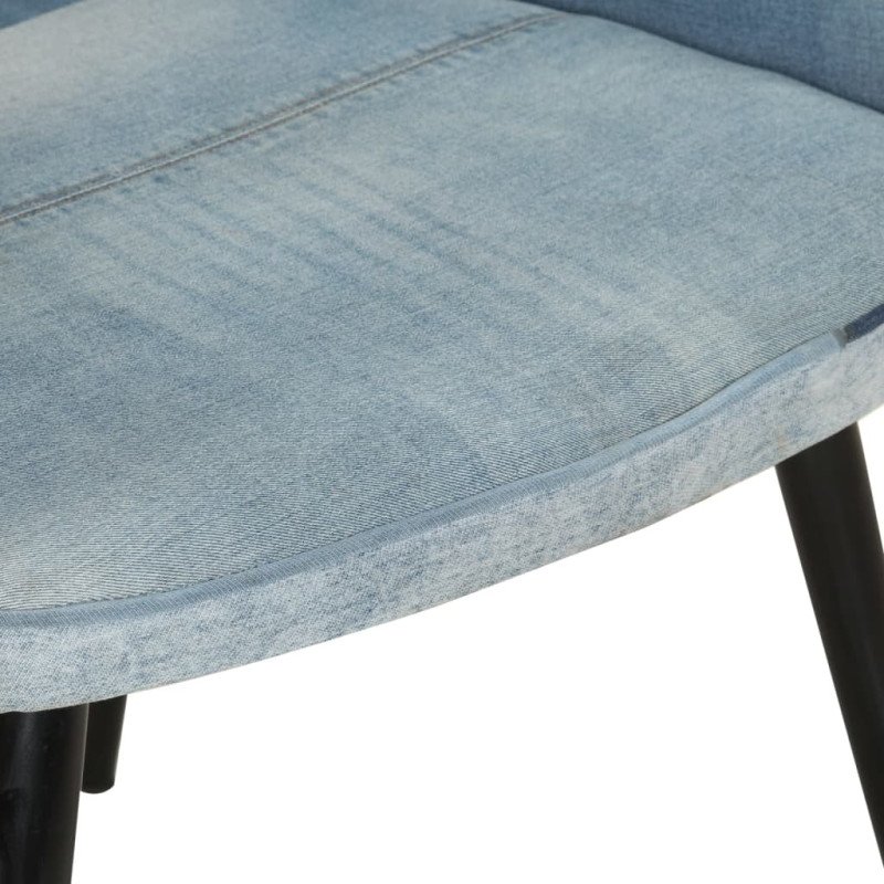 vidaXL Kreslo wingback patchwork denim plátno