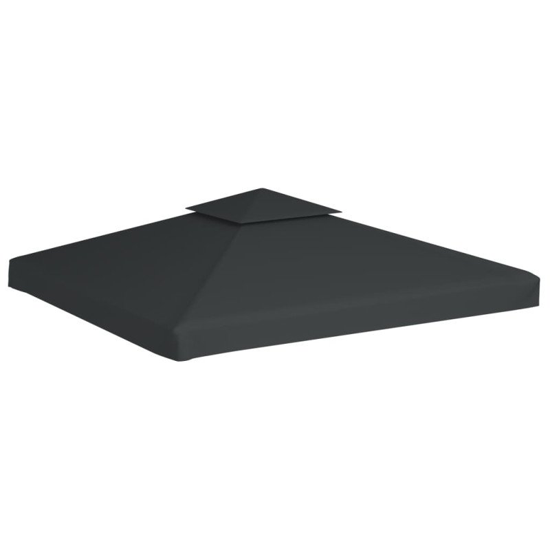 vidaXL Náhradná strieška na altánok 310 g/m², tmavosivá 3x3 m