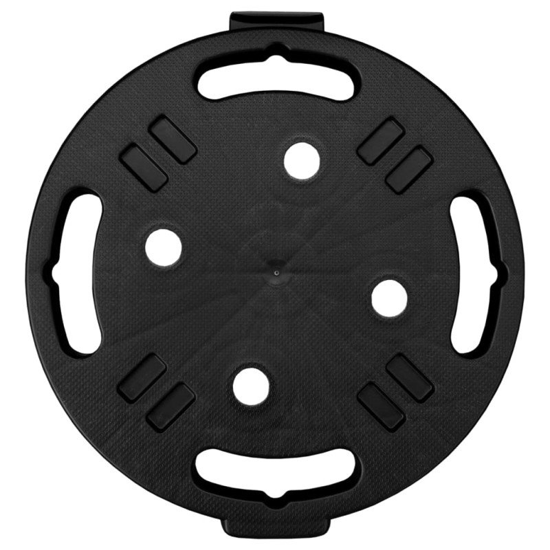 vidaXL Vozíky na rastliny s kolieskami 3 ks priemer 30cm čierny 170 kg