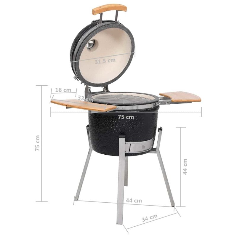 Záhradný keramický gril, údiareň Kamado, 76 cm
