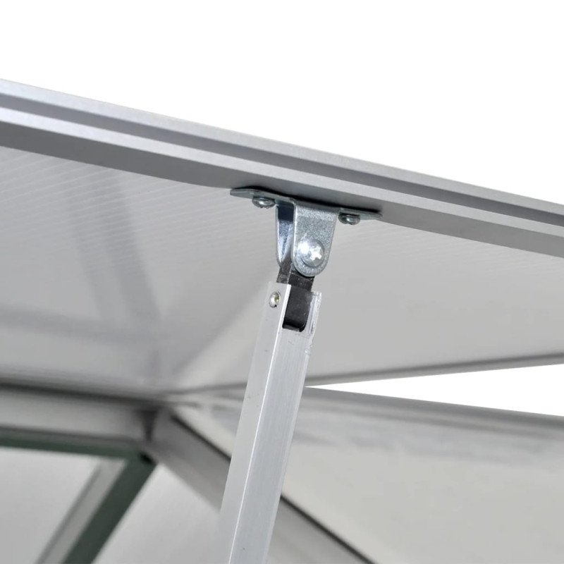 vidaXL Skleník, spevnený hliník 10,53 m²