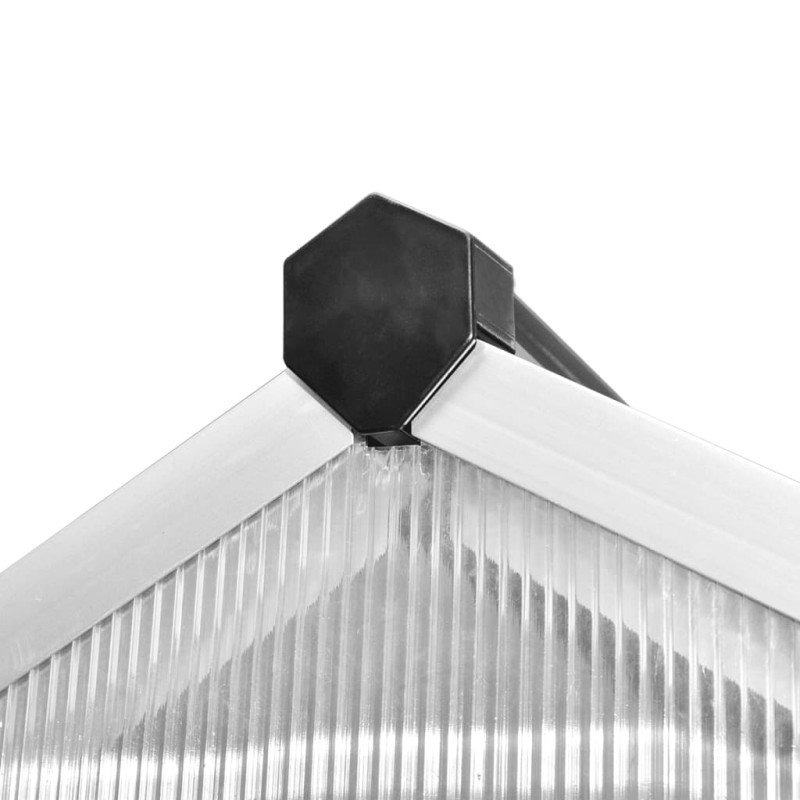 vidaXL Skleník, spevnený hliník 10,53 m²
