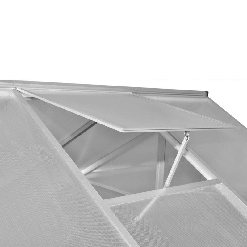 vidaXL Skleník, spevnený hliník 10,53 m²