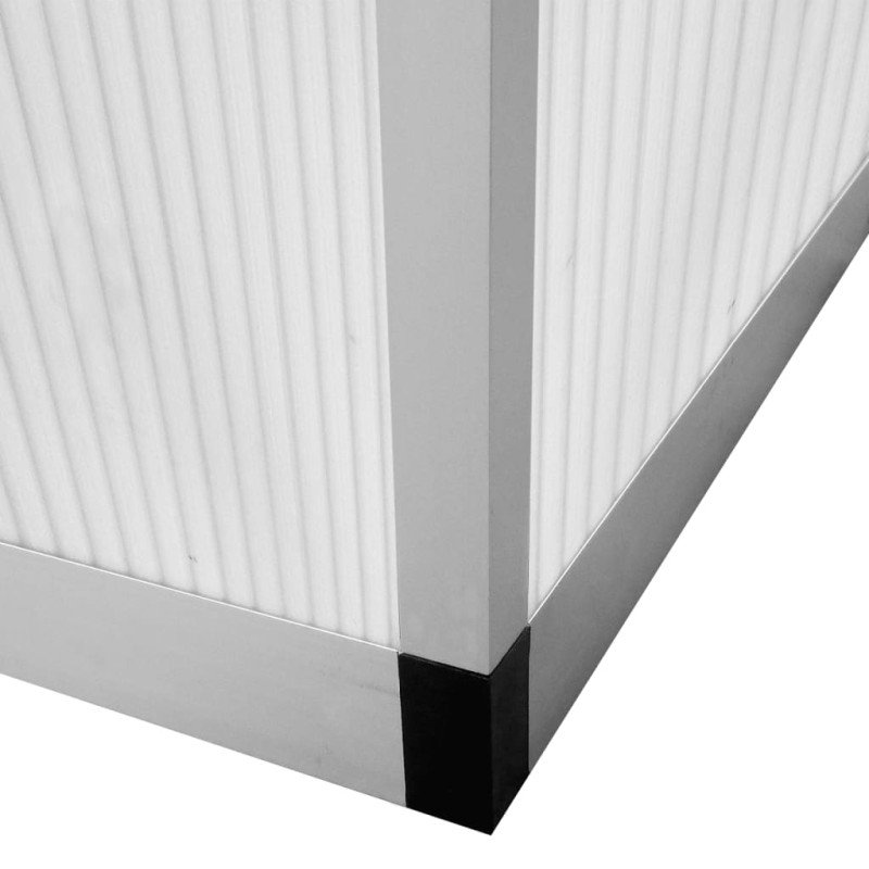vidaXL Skleník, spevnený hliník 10,53 m²