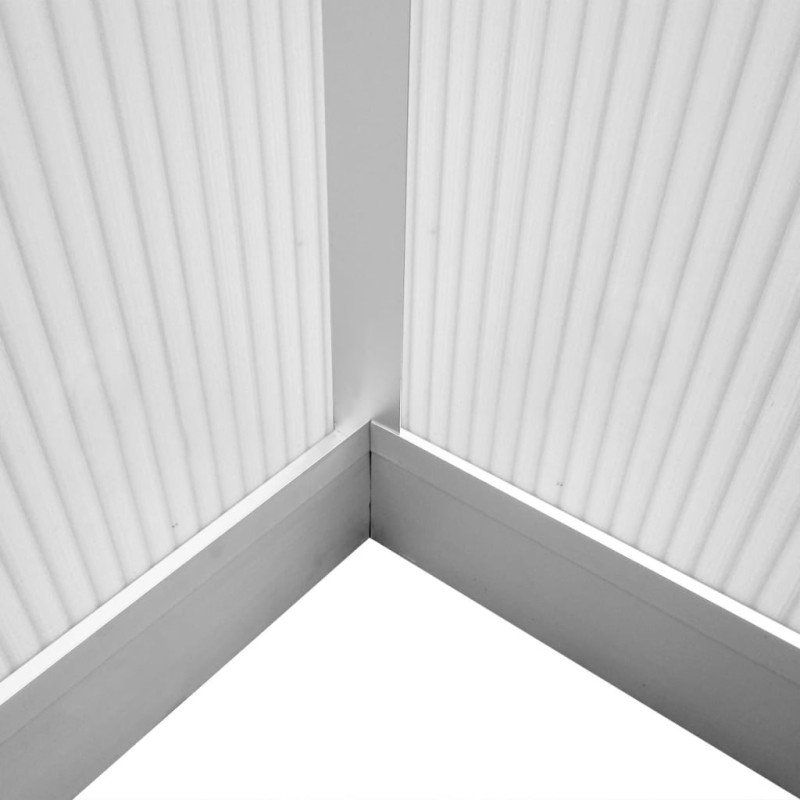 vidaXL Skleník, spevnený hliník 10,53 m²