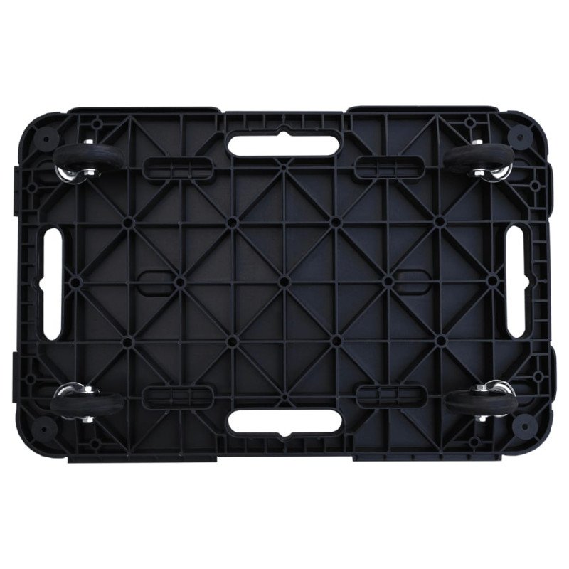 vidaXL Prepravné vozíky 5 ks čierne 58x38x12 cm polypropylén