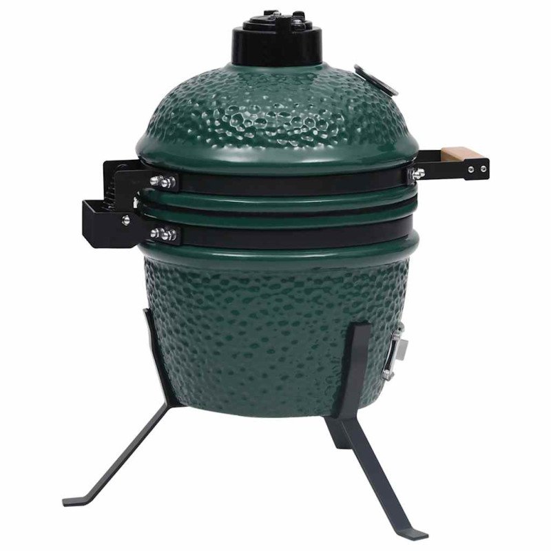 vidaXL 2 v 1 Kamado gril s udiarňou keramika 56 cm zelený