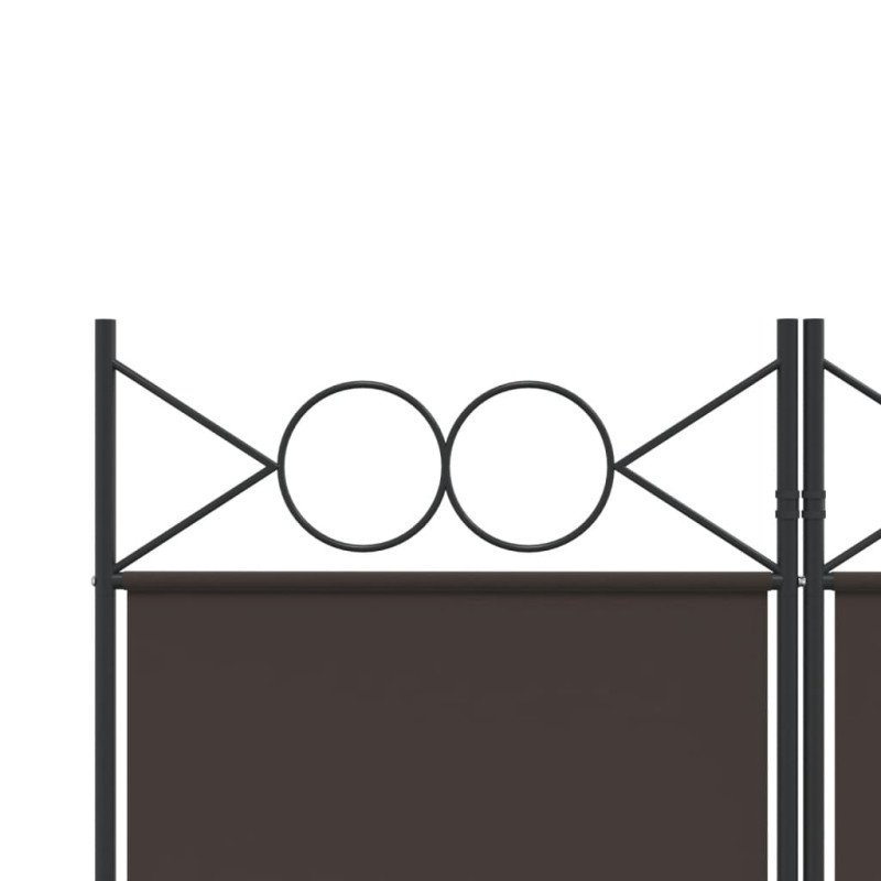 vidaXL 4-panelový paraván hnedý 160x200 cm látkový