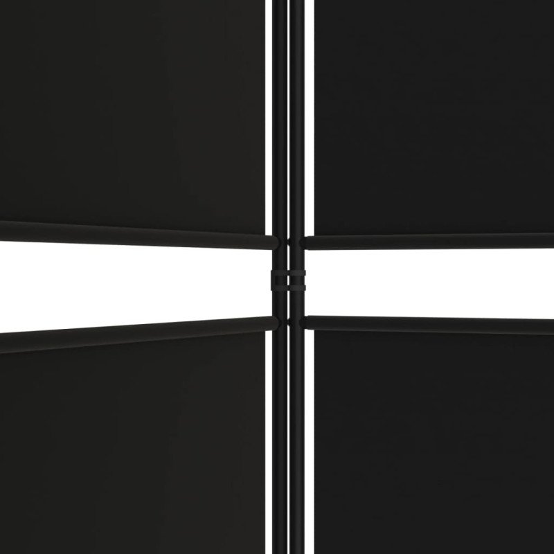 vidaXL 4-panelový paraván čierny 200x180 cm látka