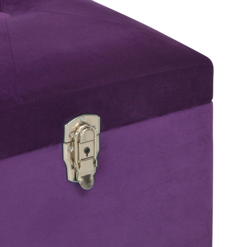 vidaXL Lavica s úložným priestorom 105 cm, fialová, zamat