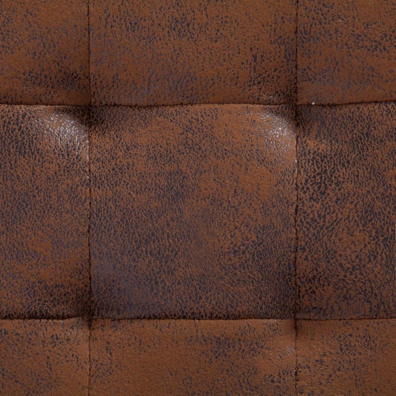 vidaXL Taburetka s úložným priestorom 87,5 cm, hnedá, umelý semiš