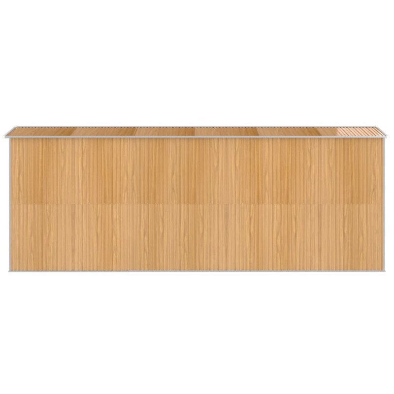 vidaXL Záhradná kôlňa bledohnedá 192x523x223 cm pozinkovaná oceľ