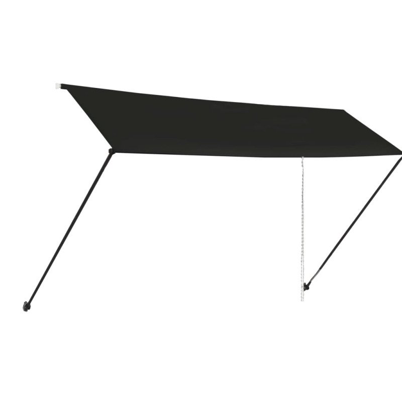 vidaXL Zaťahovacia markíza s LED 400x150 cm antracitová