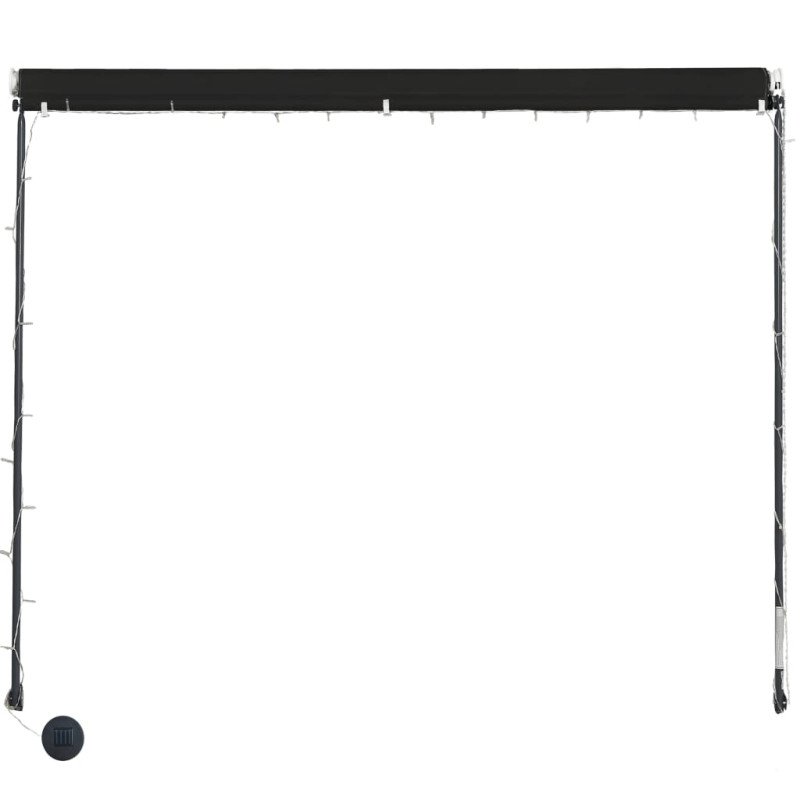 vidaXL Zaťahovacia markíza s LED 400x150 cm antracitová