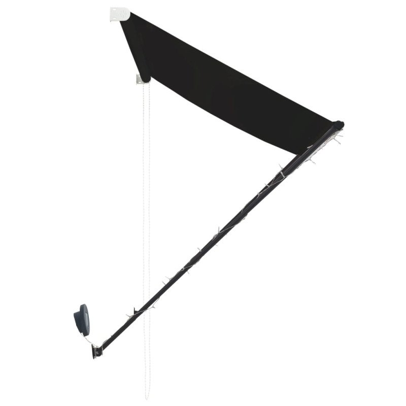 vidaXL Zaťahovacia markíza s LED 400x150 cm antracitová