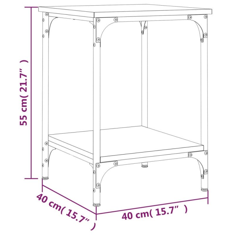 vidaXL Konferenčný stolík čierny 40x40x55 cm kompozitné drevo