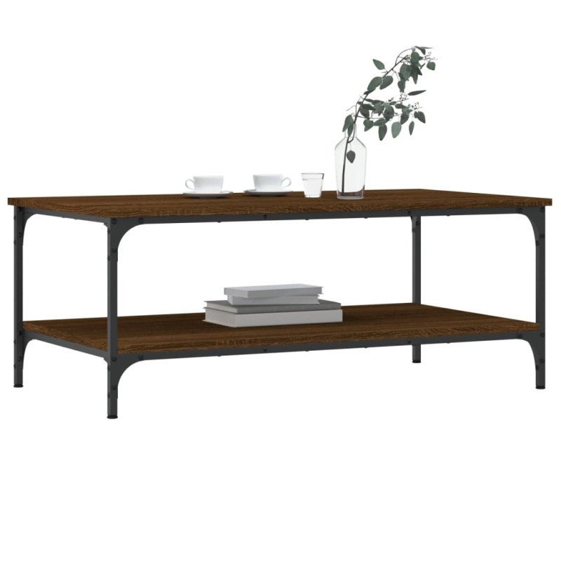 vidaXL Konferenčný stolík hnedý dub 100x55x40 cm kompozitné drevo