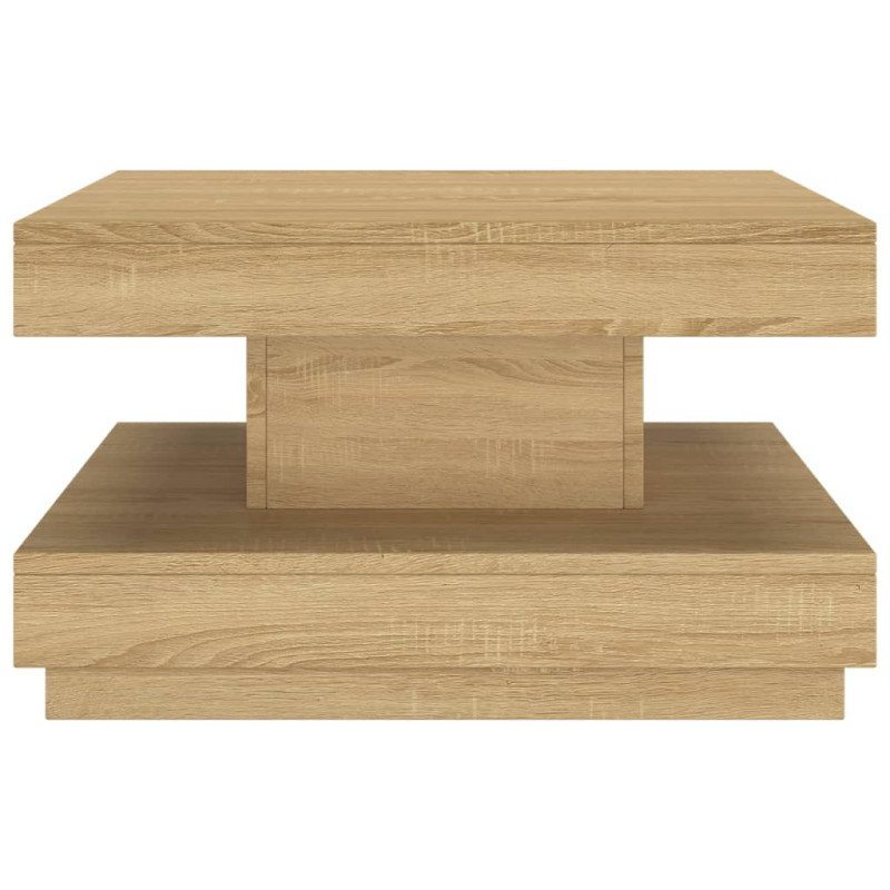 vidaXL Konferenčný stolík svetlohnedý 60x60x35 cm MDF