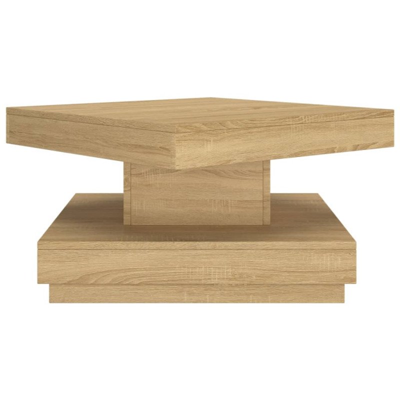 vidaXL Konferenčný stolík svetlohnedý 60x60x35 cm MDF