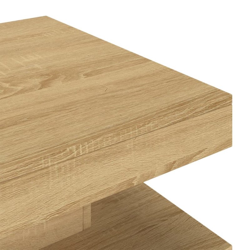vidaXL Konferenčný stolík svetlohnedý 60x60x35 cm MDF