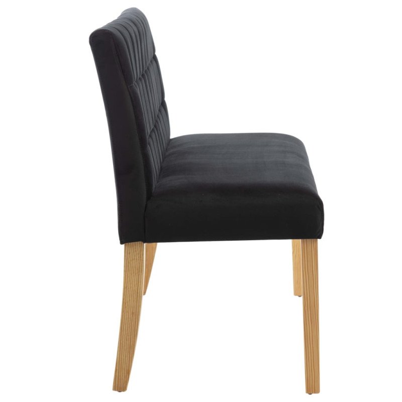 vidaXL Lavička 140 cm, čierna, zamat
