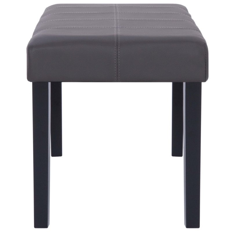 vidaXL Lavička 106 cm, sivá, umelá koža