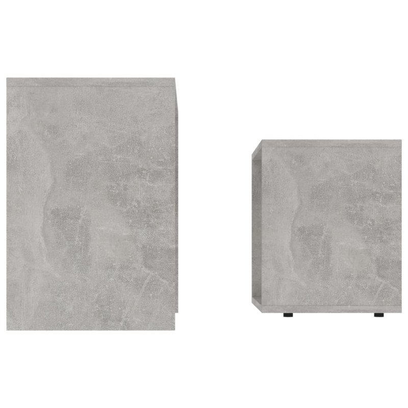 vidaXL Sada konferenčných stolíkov betónovo-sivá 48x30x45 cm drevotrieska