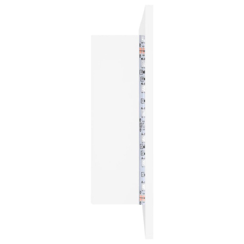 vidaXL LED kúpeľňová zrkadlová skrinka biela 80x12x45 cm akryl