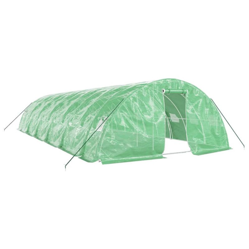 vidaXL Fóliovník s oceľovým rámom zelený 60 m² 12x5x2,3 m