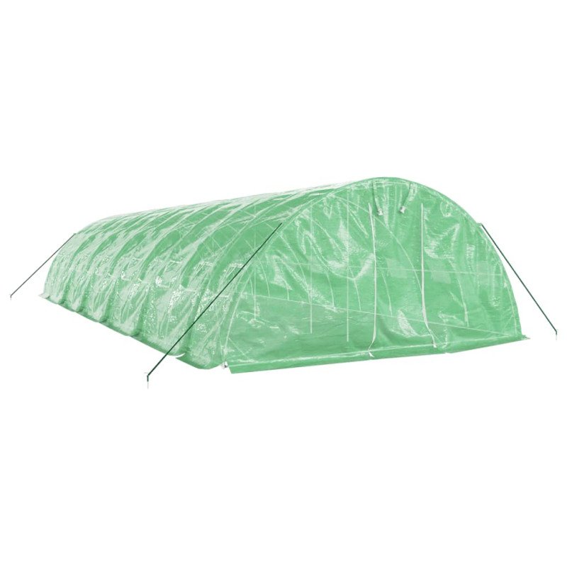 vidaXL Fóliovník s oceľovým rámom zelený 60 m² 12x5x2,3 m