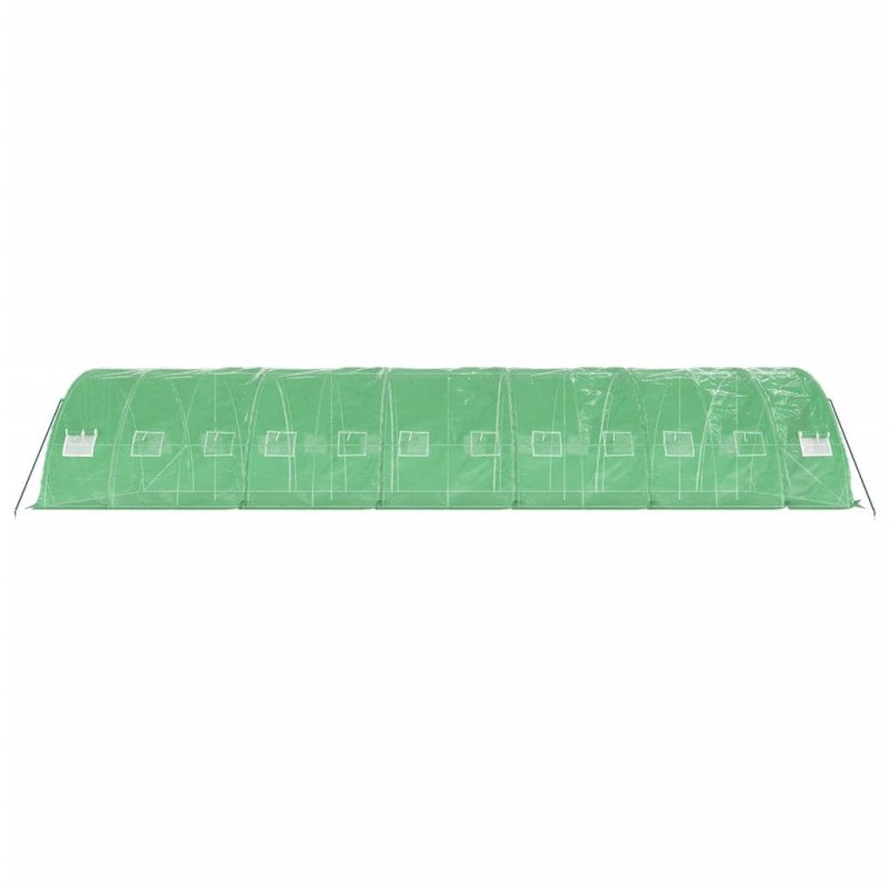 vidaXL Fóliovník s oceľovým rámom zelený 60 m² 12x5x2,3 m