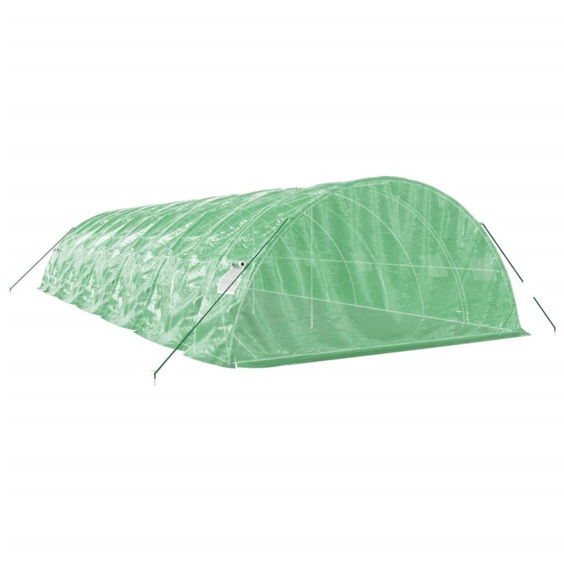 vidaXL Fóliovník s oceľovým rámom zelený 60 m² 12x5x2,3 m