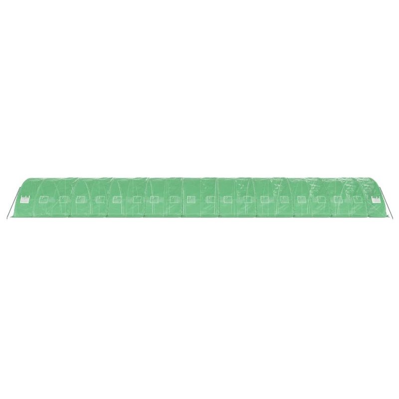 vidaXL Fóliovník s oceľovým rámom zelený 100 m² 20x5x2,3 m