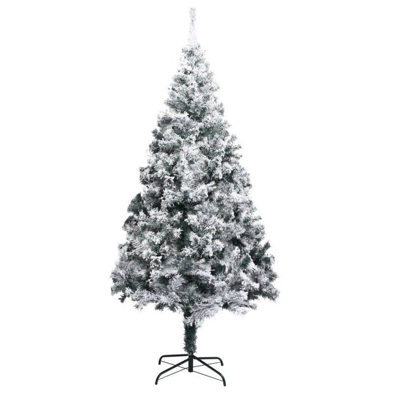 vidaXL Umelý vianočný stromček, zasnežený, zelený 240 cm, PVC
