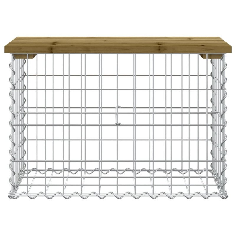 vidaXL Záhradná lavička gabiónový dizajn 63x31,5x42cm impreg. borovica