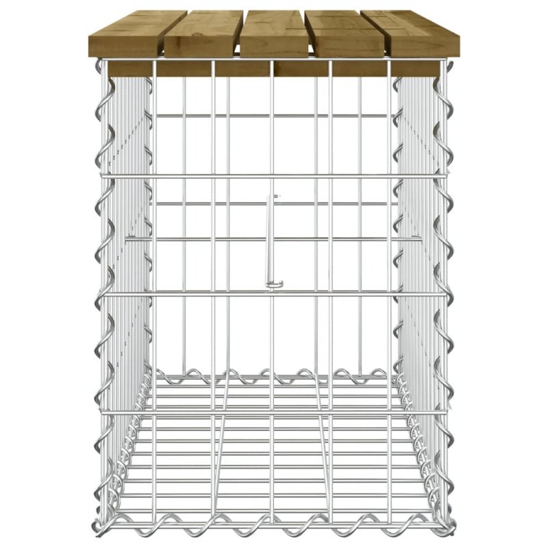 vidaXL Záhradná lavička gabiónový dizajn 63x31,5x42cm impreg. borovica