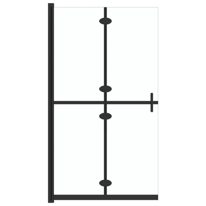 vidaXL Skladacia sprchová zástena priehľadné ESG sklo 110x190 cm